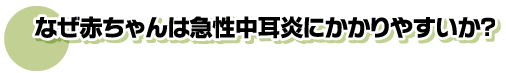 なぜ赤ちゃんは急性中耳炎にかかりやすいか？